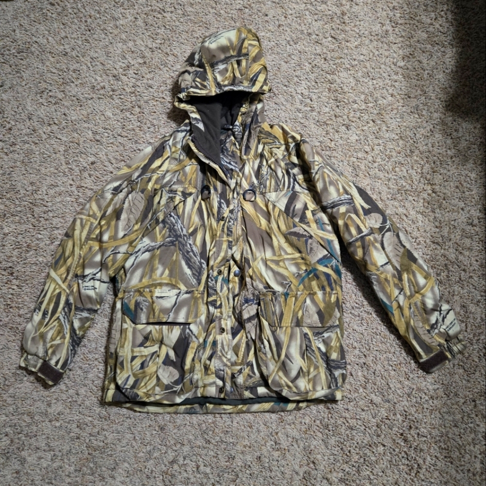 EUC Cabela's Kids Insulated Wetlands Camo Hunting Coat